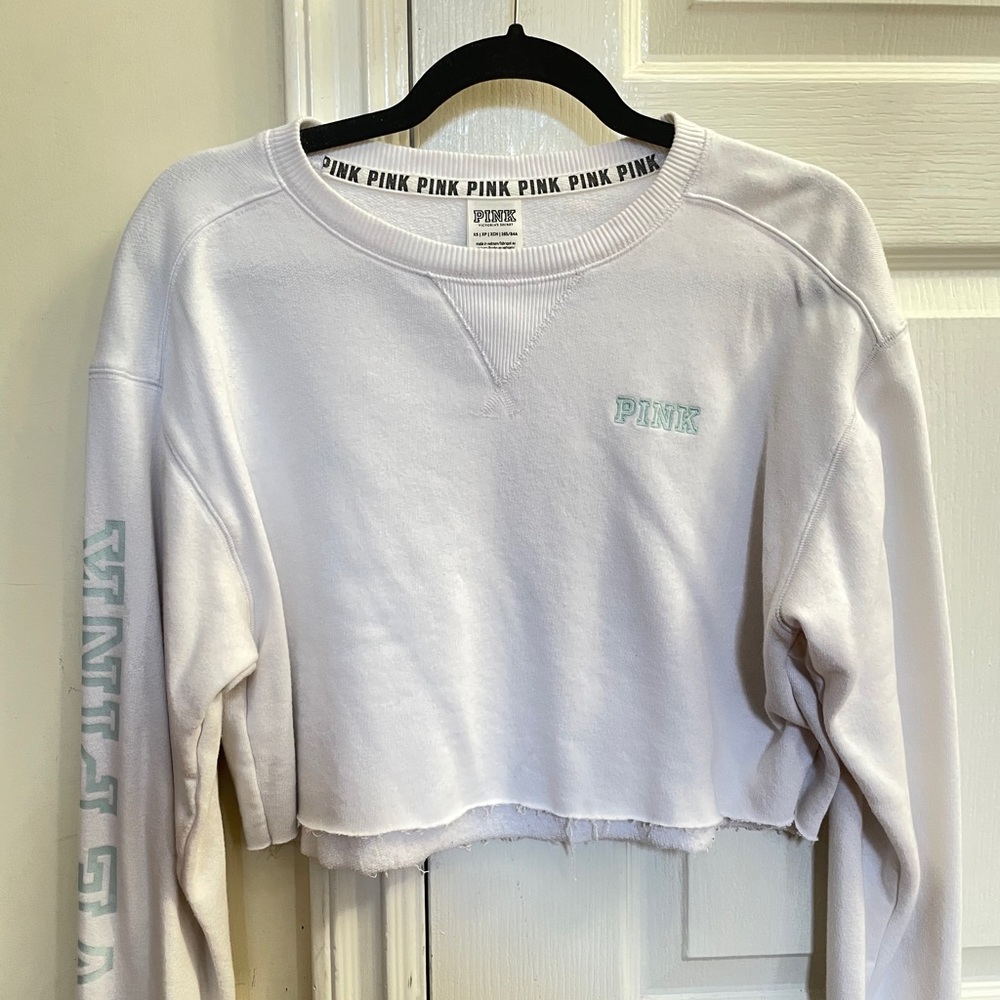 PINK Victoria Secret cropped logo sweatshirt